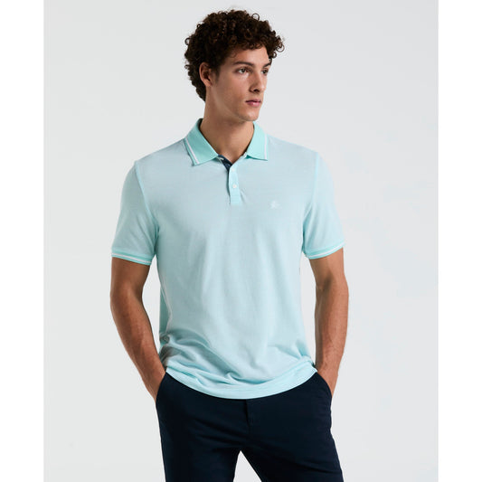 Original Penguin Birdseye Pique Tipped Polo Shirt In Blue Tint(Birdseye Pique Tipped Polo Shirt Blue Ocksb510gp 459)